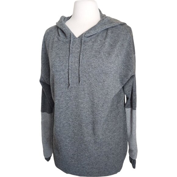 Athleta Sweater Womens XL Gray Nopa Hoodie All Merino Wool Cozy Athleisure Hike - Picture 1 of 13